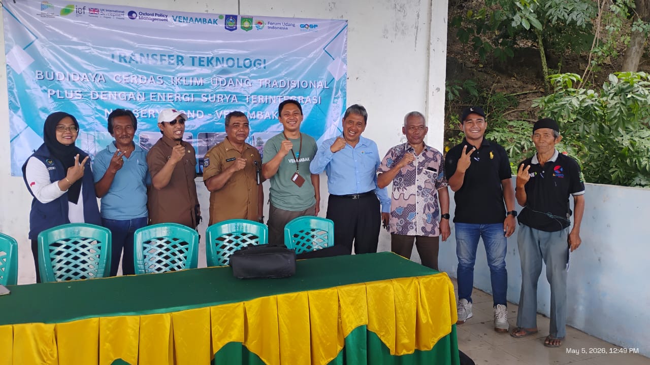 VENAMBAK Gelar Transfer Teknologi Budidaya Udang Cerdas Iklim untuk Petambak Sumbawa